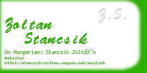 zoltan stancsik business card